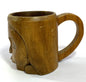 Handcarved wooden mug