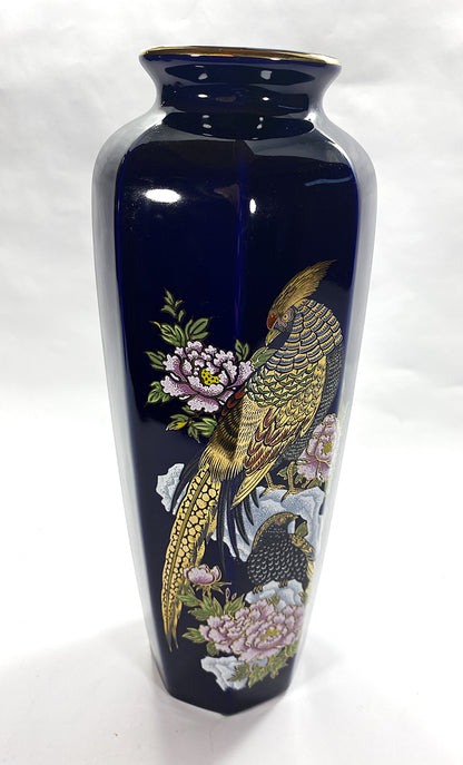 Cobalt Oriental Vase Set