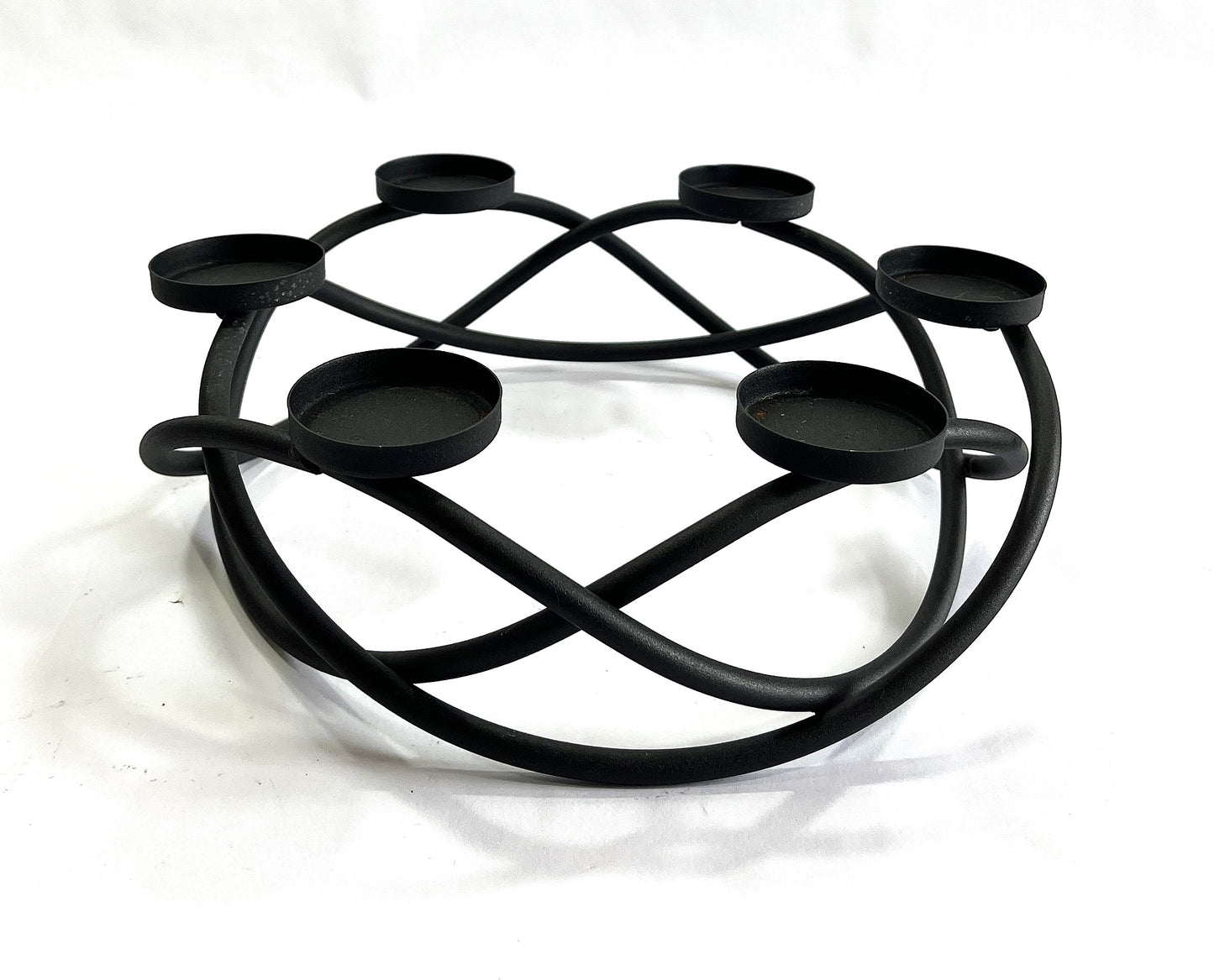 Round Iron 6 Candle Holder