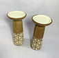 Wood and White Candleholders